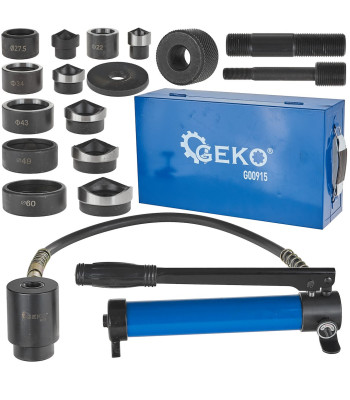 Hidraulinis skylių iškirtimo rinkinys lakštiniam metalui, 22–60 mm, 10T
