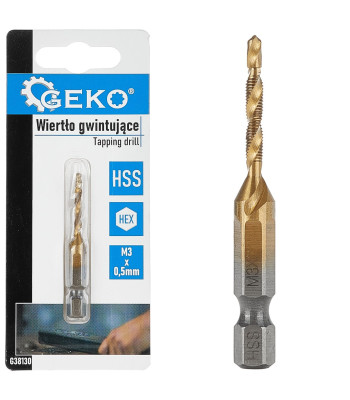 Sriegimo grąžtas HEX HSS M3 x 0,5 mm (50/250)