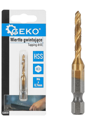 Sriegimo grąžtas HSS, M4 x 0,7 mm HEX (50/250)