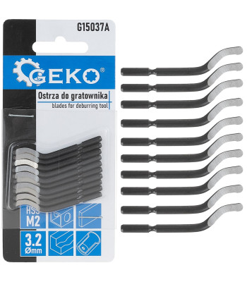 Keičiamų geležčių rinkinys gremžtukui, Geko HSS M2, 10 vnt. (12/144)