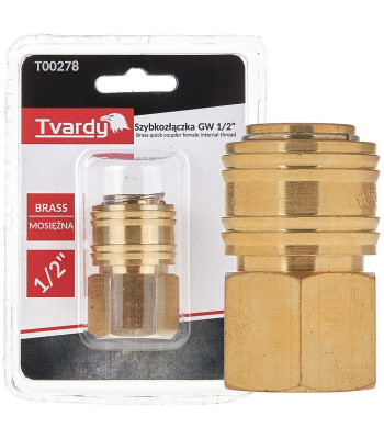 Žalvarinė greitoji jungtis, moteriško tipo, GW 1/2" (1/10/100)