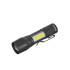 Mini taktinis LED XPE/COB žibintuvėlis – ekspozicinis kartoninis dėklas 10W 500mAh 500lm IPX5 (12/96)