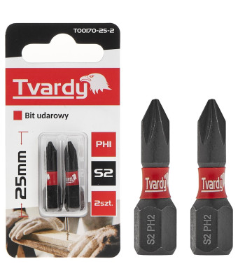 Smūginis antgalis Tvardy PH1, S2, 25mm (2/10/50/500)