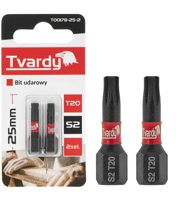 Smūginis antgalis Tvardy T20 S2 (2/10/50/500), 25 mm