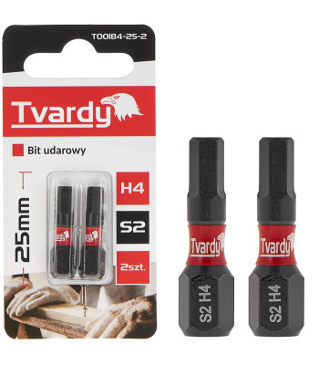 Smūginis antgalis Tvardy, H4, S2, 25 mm
