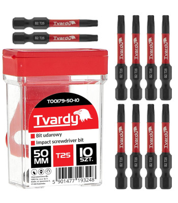 Smūginis antgalis, dėžutė (10/120) – Tvardy T25 50mm S2