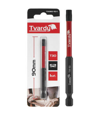 Smūginis antgalis Torx, Tvardy, S2, T30 90mm