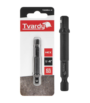 Smūginis adapteris HEX Tvardy, 1/4" 65mm (10/50/400)