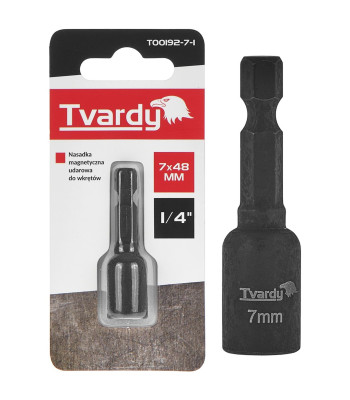 Smūginis magnetinis antgalis Tvardy varžtams 7mm x 48mm 1/4" (1/10/50/400)