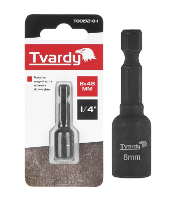 Magnetinė smūginė galvutė varžtams Tvardy 8mm x 48mm 1/4" (1/10/50/400)
