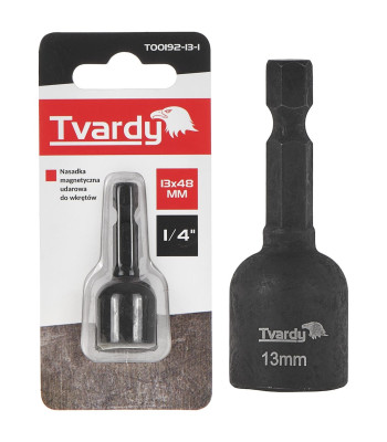 Smūginė magnetinė galvutė varžtams Tvardy 13mm x 48mm 1/4" (1/10/50/300)