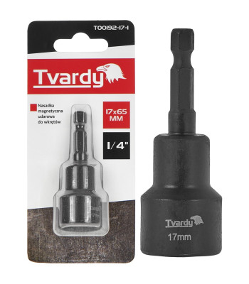 Magnetinė smūginė galvutė varžtams 17mm x 65mm 1/4" Tvardy