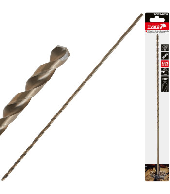 Auksinis ilgas metalo grąžtas (50/100/200), HSS DIN1869, 4.0 x 280mm