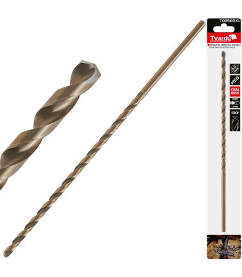 Auksinis ilgas HSS DIN1869 grąžtas metalui 6.0 x 260mm (50/100/200)