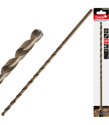 Ilgas auksinės spalvos HSS DIN1869 grąžtas metalui 6.5 x 275mm (50/100/200)