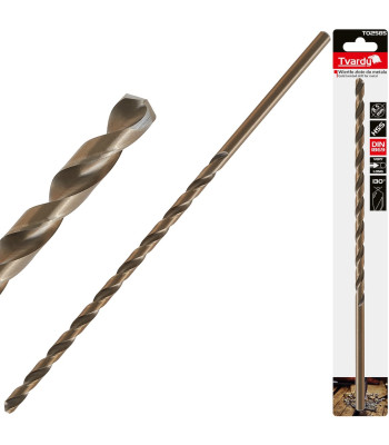 Auksinės spalvos ilgas grąžtas metalui HSS DIN1869, 8.5 x 305 mm (25/100)