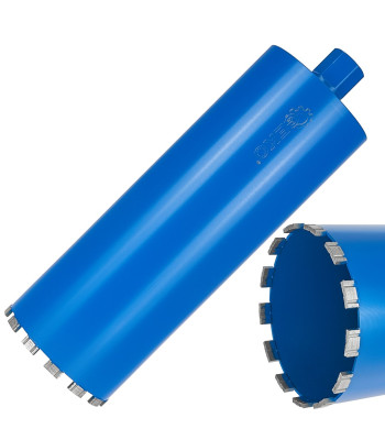 Deimantinis karūninis grąžtas gręžti sausuoju ir šlapiuoju būdu 13T 1.1/4" 152x10x450mm