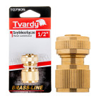 Žalvarinė sodo žarnos greitoji jungtis, BRASS-LINE (10/80), 1/2