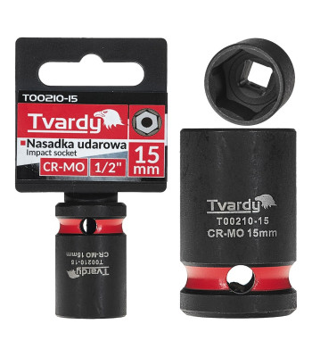 Smūginė galvutė šešiakampė CR-MO Tvardy 1/2" 15mm (10/200)