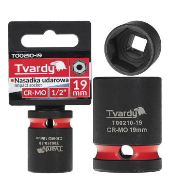 Smūginė galvutė Tvardy, CR-MO, 1/2", šešiakampė, 19mm (10/120)