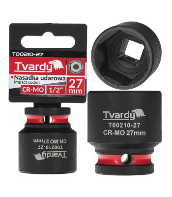 Smūginė šešiakampė galvutė Tvardy CR-MO 1/2" 27 mm (10/60)