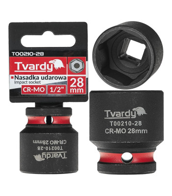 Smūginė galvutė Tvardy CR-MO, šešiakampė, 1/2″, 28 mm (10/60)