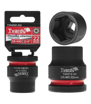 Smūginė galvutė, šešiakampė, Tvardy CR-MO (6/48) 3/4" 22mm