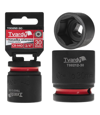 Smūginė galvutė Tvardy CR-MO, trumpa, 6 kampų, 3/4" 30mm (5/40)