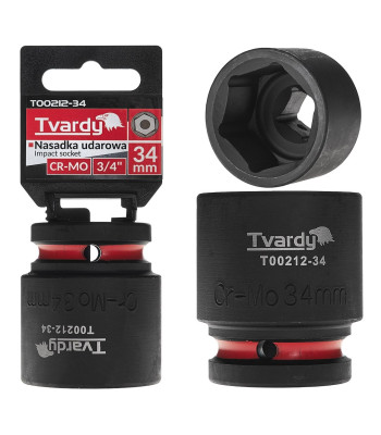 Smūginė galvutė Tvardy, trumpa, šešiakampė, 3/4" CR-MO 34mm (4/20)