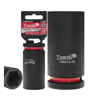 Ilga smūginė galvutė Tvardy, 6 kampų, CR-MO, 3/4″, 28 mm (1/20)