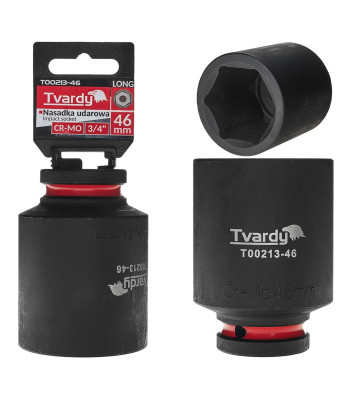 Ilga 6-kampė smūginė galvutė iš CR-MO plieno – 3/4", 46 mm (1/12)