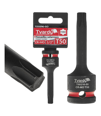 Smūginė TORX galvutė Tvardy CR-MO T50 1/2″ (10/100)