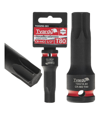 Smūginė TORX galvutė, CR-MO, 1/2″ T80 (8/80)