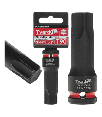 Smūginė TORX galvutė Tvardy T90 CR-MO 1/2" (8/80)