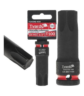 Smūginė TORX galvutė Tvardy, CR-MO, 1/2″ T100 (8/40)