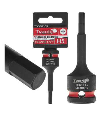 Smūginė HEX galvutė Tvardy H5 1/2" (10/100)