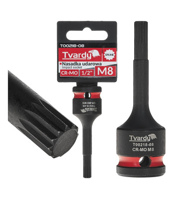 Smūginė galvutė SPLINE Tvardy CR-MO 1/2″ M8 (10/100)