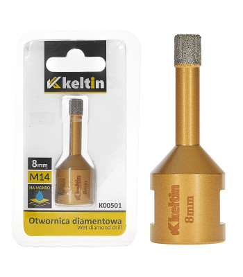 Deimantinė skylių gręžimo karūnėlė keramikai ir gresui, 8mm M14