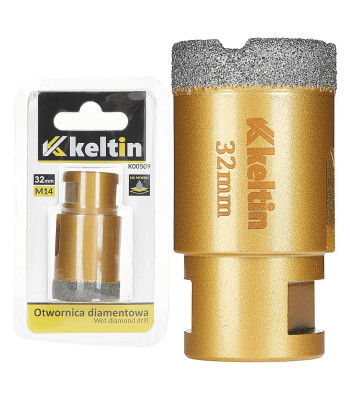 Deimantinė skylių gręžimo karūnėlė keramikai, gresui ir akmeniui 32mm M14