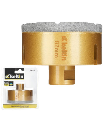 Deimantinė skylių karūna keramikai, gresui ir akmeniui M14 82 mm