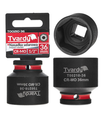 Smūginė galvutė Tvardy, CR-MO, 1/2" šešiakampė, 36 mm (12/48)