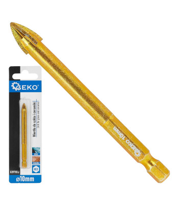 Grąžtas stiklui ir keramikai HEX 10 mm