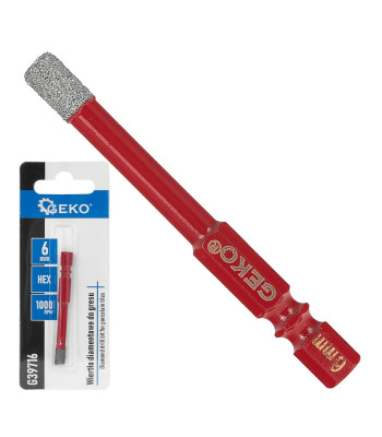 Deimantinis grąžtas gresui, HEX 6 mm