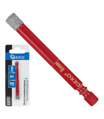 Deimantinis grąžtas gresui HEX 8 mm