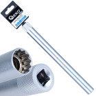 Ilga plonasienė uždegimo žvakių galvutė su pavara CrV 16 mm 3/8