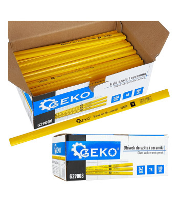 Stiklo ir keramikos pieštukas, ekspozicinė kartoninė dėžutė, 100 vnt., 7B, 240 mm