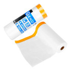 Apsauginė dažymo plėvelė nuo purslų su WASHI juosta 110 cm x 20 m / 16 mm