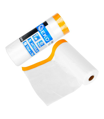 Apsauginė dažymo plėvelė nuo purslų su WASHI juosta 110 cm x 20 m / 16 mm