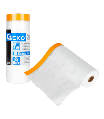 Dažymo plėvelė nuo purslų su WASHI juosta 270cm x 20m / 18mm