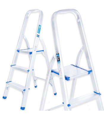 Aliumininės 3 pakopų sulankstomos kopėčios GEKO G02415, 150 kg